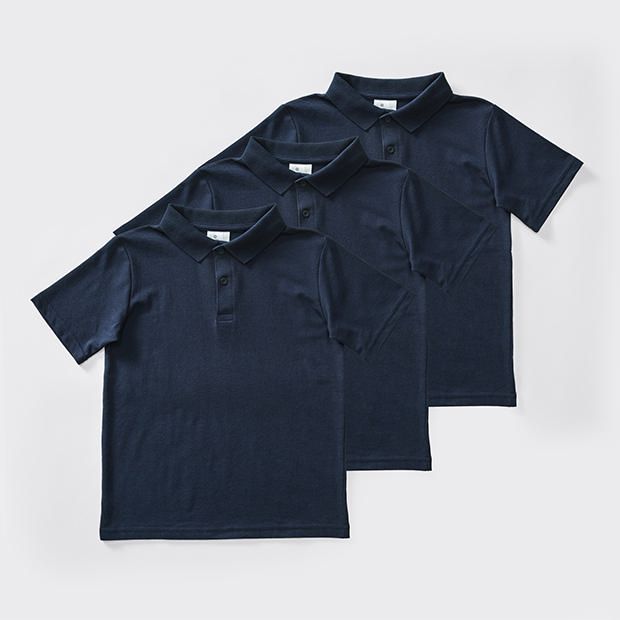 3 Pack Short Sleeve School Polo Tops 3 Pack Short Sleeve School Polo Tops