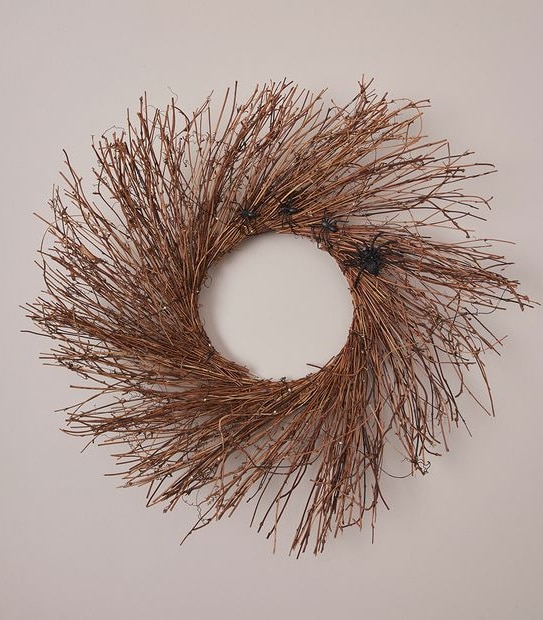 Halloween Rattan LED Wreath