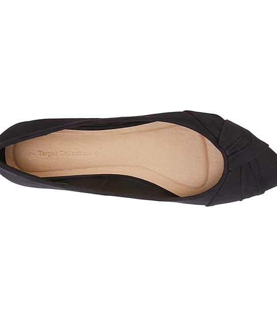 Laura Pointed Toe Flats - Black