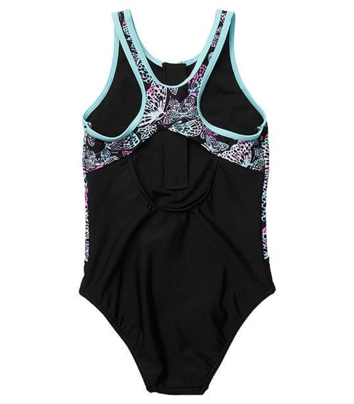 Butterfly Print 3 4 Zip Front 1 Piece Swimsuit Target Australia