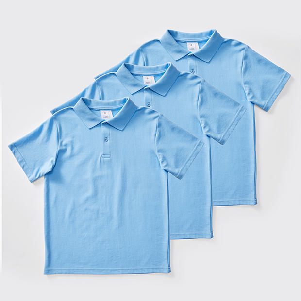 3 Pack Short Sleeve School Polo Tops 3 Pack Short Sleeve School Polo Tops