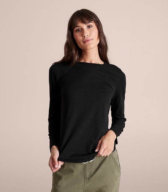 Australian Cotton Long Sleeve Slub T-Shirt