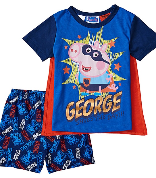 George Pig Super Hero Cape Pyjama Set