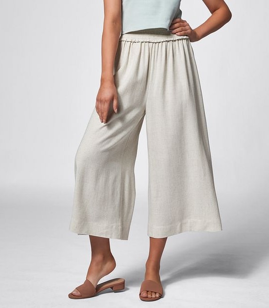 Lily Loves Linen Blend Wide Leg Pants - Neutral