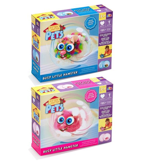 Pitter Patter Pets Busy Little Hamster Neon Edition Assorted