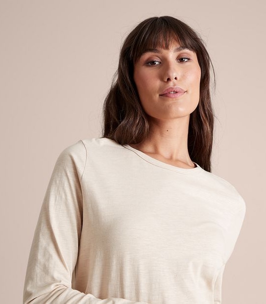 Australian Cotton Long Sleeve Slub T-Shirt