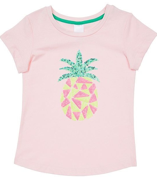 Short Sleeve Sequin Pineapple T-Shirt