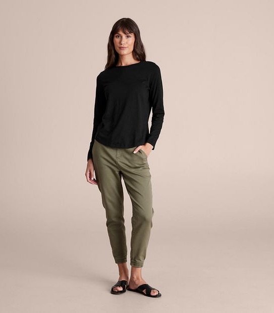 Australian Cotton Long Sleeve Slub T-Shirt