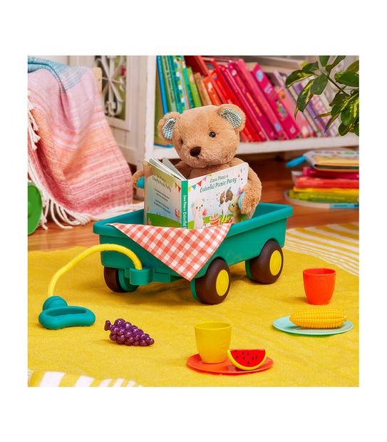 B. toys - Happyhues Cara-Mellow Bear Plans a Colourful Picnic Party - Plush Bear & Book Set