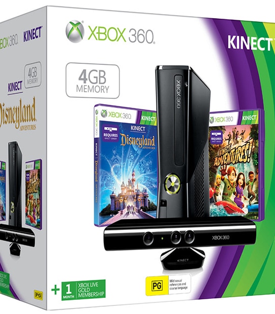 Xbox 360 4GB Holiday Value Pack With Kinect + Pro Gamer Xbox 360 2m HDMI Cable