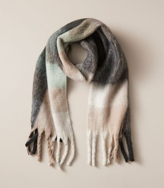 Brushed Check Scarf