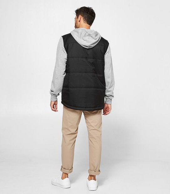 Puffer Jacket with Fleece Sleeves