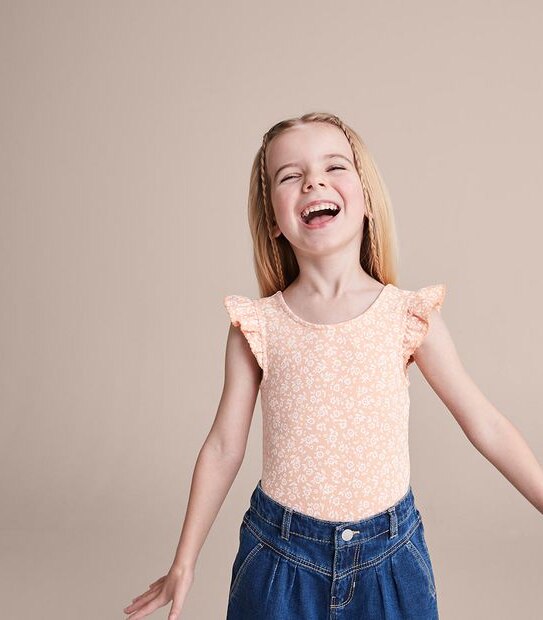 Frill Floral Bodysuit