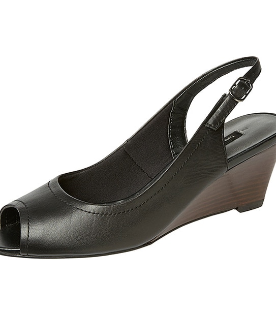 Victoria Leather Wedges