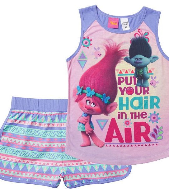 Trolls Hair In The Air Sleeveless Pyjama Set