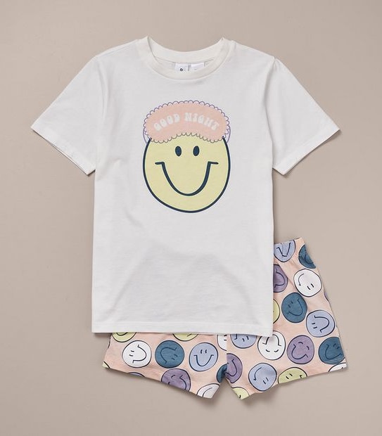 Kids Family Matching Happy Face Cotton Pyjama Set