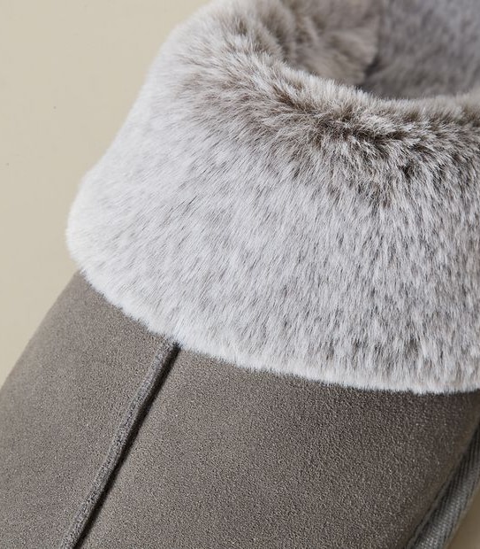 Womens Sage IV Suede Scuff Slippers