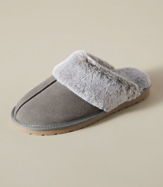 Womens Sage IV Suede Scuff Slippers
