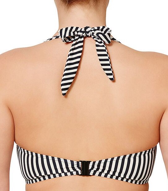 Monochrome Stripe Underwire Bikini Top
