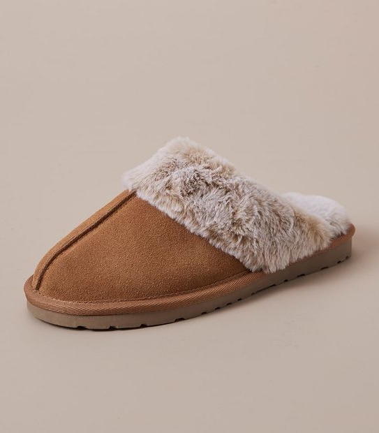 Womens Sage IV Suede Scuff Slippers