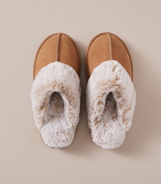 Womens Sage IV Suede Scuff Slippers
