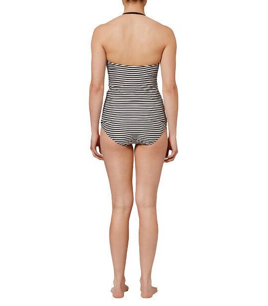 Monochrome Stripe Shape Your Body Tankini Top