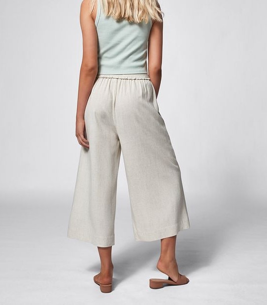 Lily Loves Linen Blend Wide Leg Pants - Neutral