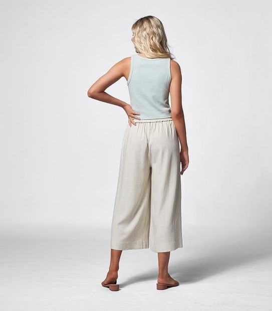 Lily Loves Linen Blend Wide Leg Pants - Neutral