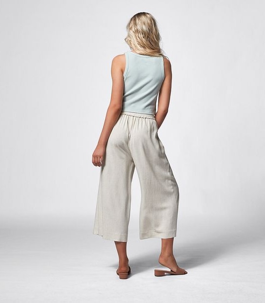 Lily Loves Linen Blend Wide Leg Pants - Neutral