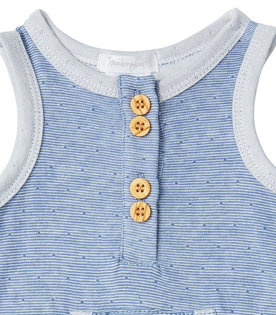 Boys' Mockingbird Knit Romper 3 of 3