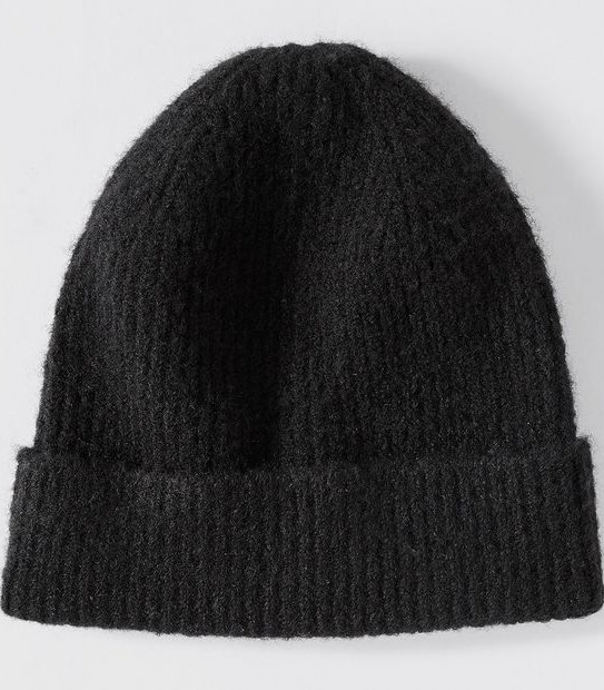 Basic Ribbed Beanie - Black