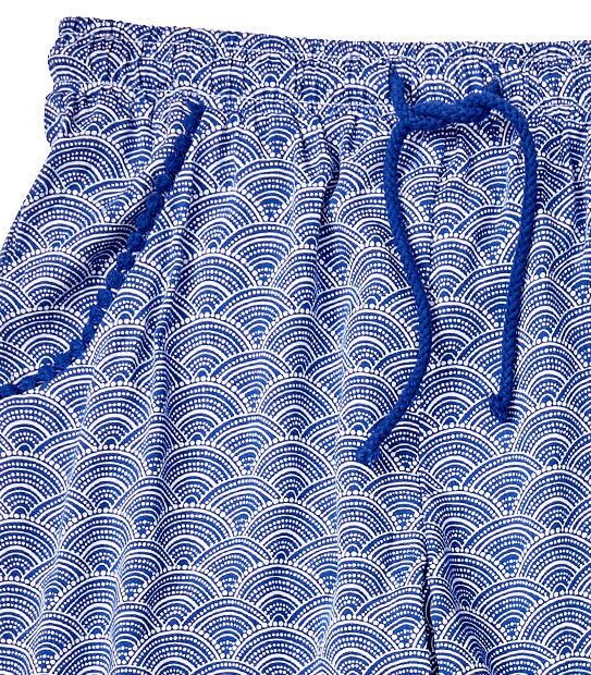 Wave Print Harem Pants