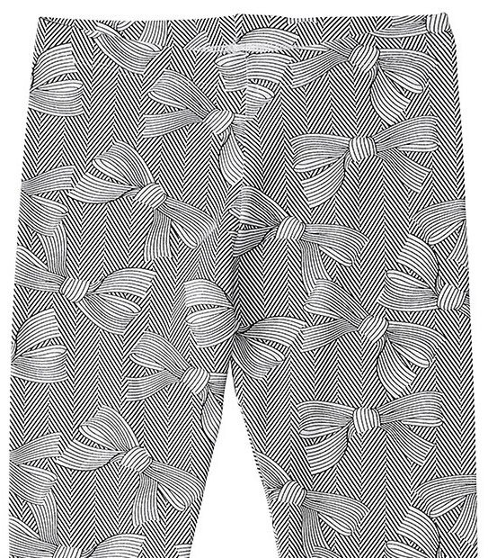 Girls' Full Length Bow Print Leggings