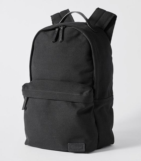 Round Top Canvas Backpack - Black