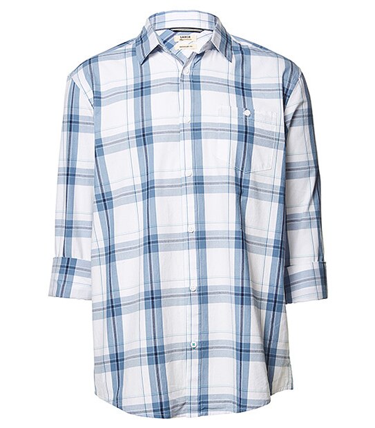 Men's Long Sleeve Regular Fit Shirt - Blue