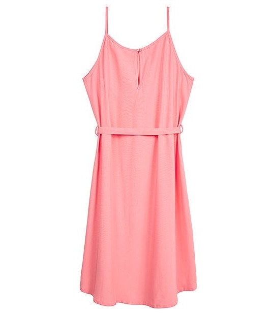 Coral Lace Front Cold Shoulder High-Low Dress