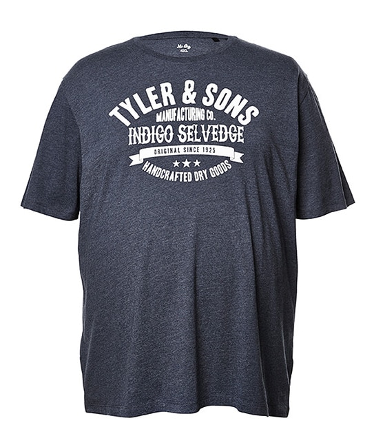 Men's Mr Big Short Sleeve Tyler Printed T-Shirt - Navy