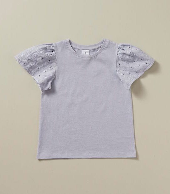 3 Pack Broderie Sleeve T-shirt