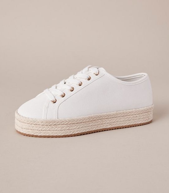 Womens Pamela Espadrille Lace-Up Sneakers