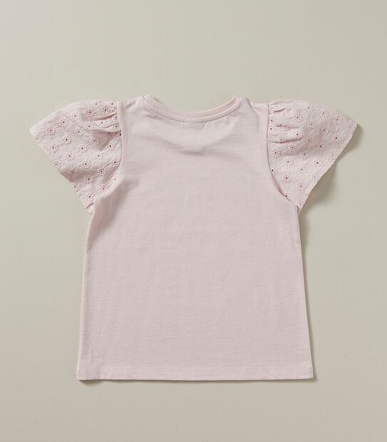 3 Pack Broderie Sleeve T-shirt