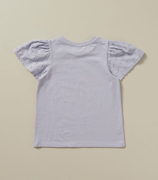 3 Pack Broderie Sleeve T-shirt