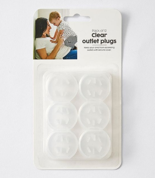 Pack Of 12 Clear Outlet Plugs