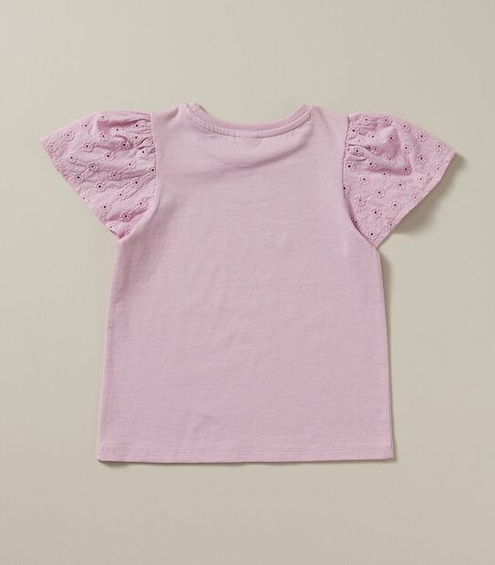 3 Pack Broderie Sleeve T-shirt