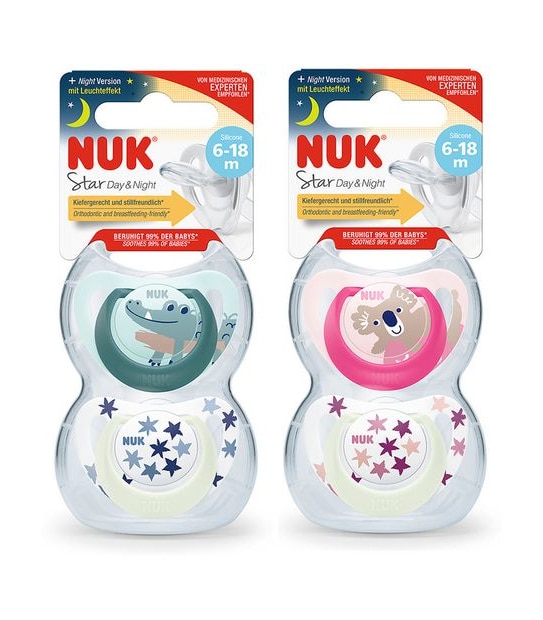 NUK Star Nights Soother 6-18m - Assorted*