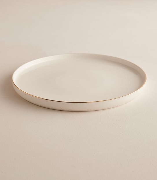 Gold Rim Dinner Plate