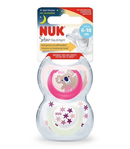 NUK Star Nights Soother 6-18m - Assorted*