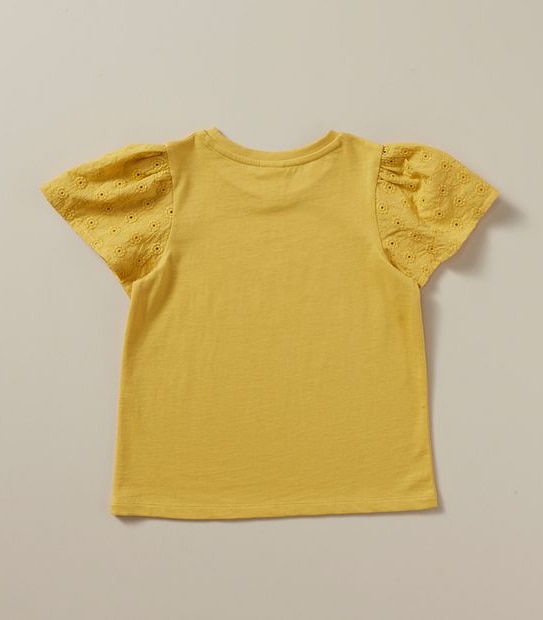 3 Pack Broderie Sleeve T-shirt