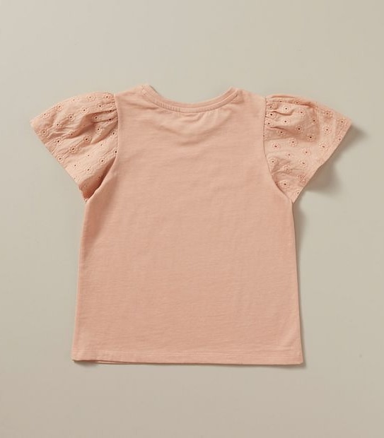 3 Pack Broderie Sleeve T-shirt