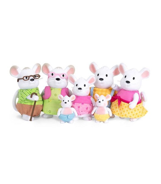 Li'l Woodzeez Mouse Family with Grandparents
