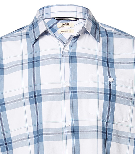 Men's Long Sleeve Regular Fit Shirt - Blue